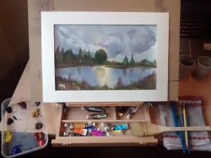 gentle lake in studio