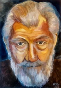 White wizard - watercolor portrait 